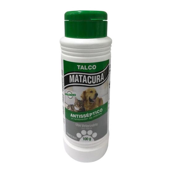 Imagem de Talco antisséptico hipoalergênico 100g matacura pet