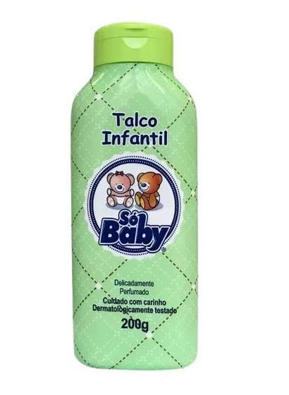 Imagem de Talco infantil só baby rosa azul verde perfumado delicado 200g