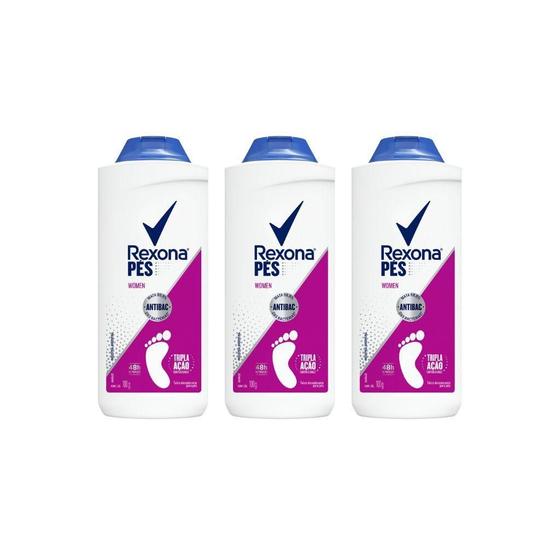 Imagem de Talco Para Pes Rexona Women 100G - Kit Com 3Un