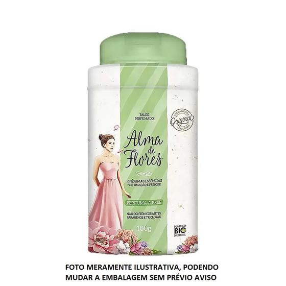 Imagem de Talco perfumado alma de flores clássico 100g