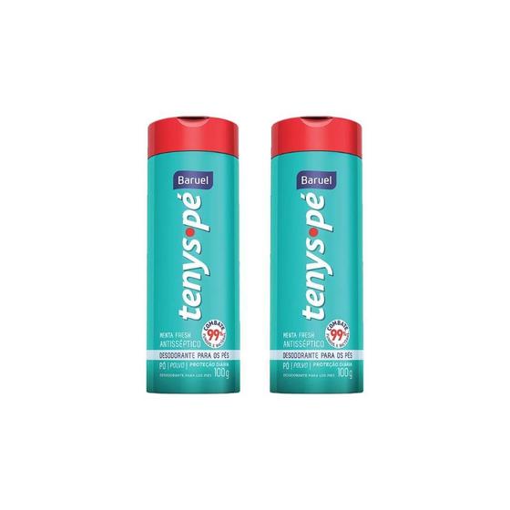 Imagem de Talco Pes Tenys Pe Baruel Po 100G Menta Fresh-Kit C/2Un