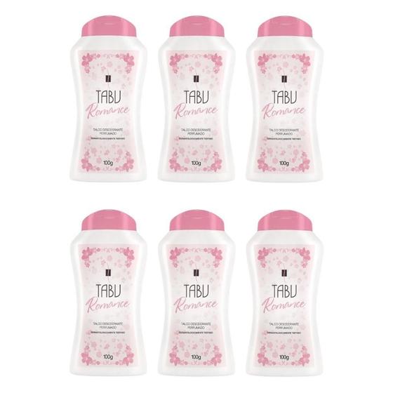 Imagem de Talco Tabu 100G Romance - Kit Com 6Un