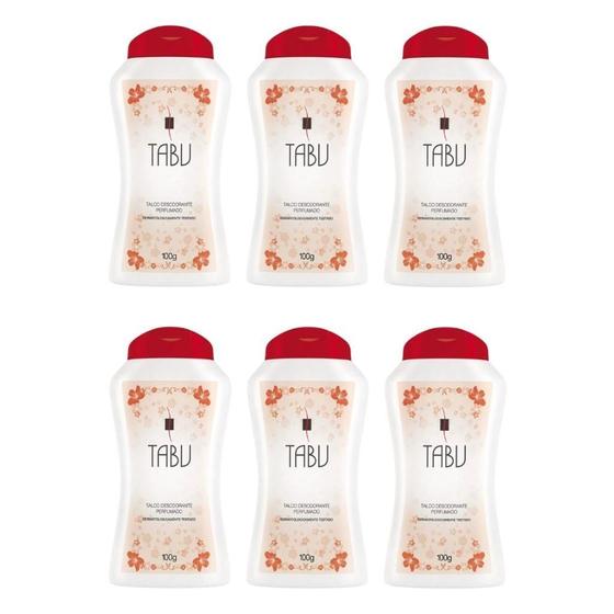 Imagem de Talco Tabu 100G Tradicional - Kit Com 6Un