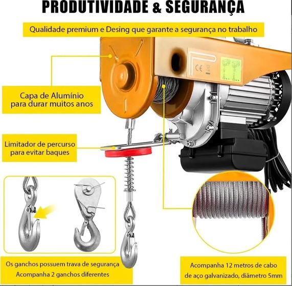 Imagem de Talha Eletrica 12M 400-800kG 220v