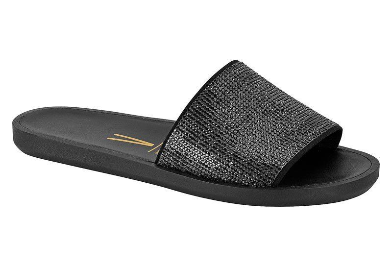 Imagem de Tamanco Chinelo Slide Slim Baixo Strass Vizzano 6363.120