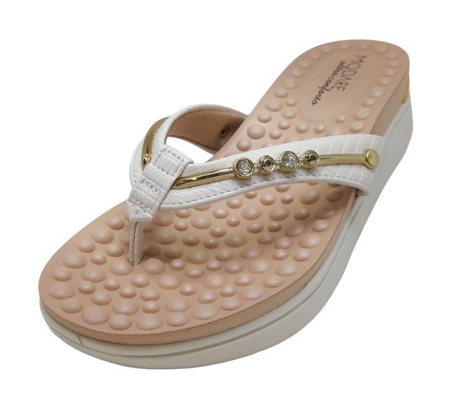 Imagem de Tamanco de Dedo Feminino Modare Chinelo Plataforma Casual Macio Sandália Esporão Antiderrapante Ultra Conforto Fascite Plantar Palmilha Massageadora