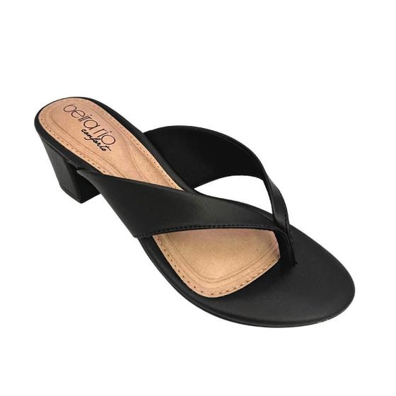 Tamanco Feminino Beira Rio Dedo Salto Bloco Médio 82461159