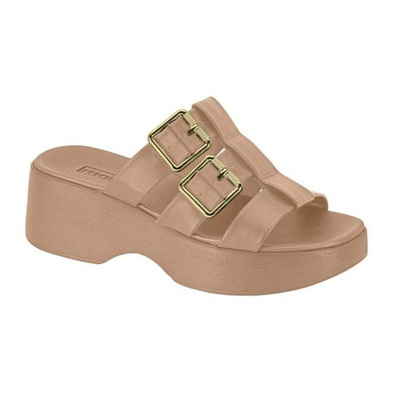 Imagem de Tamanco Feminino Moleca Plataforma Tiras Fivela Meia Pata