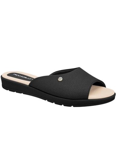 Imagem de Tamanco Feminino Piccadilly Anabela Chinelo Slides 410031 Preto