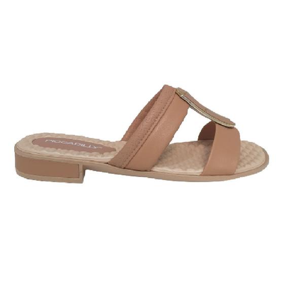 Imagem de Tamanco Feminino Piccadilly Taila Salto Baixo Nude 590025-7