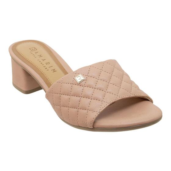 Tamanco feminino ramarim salto grosso total comfort matelassê Menor preço em Tamanco feminino ramarim salto grosso total comfort matelassê
