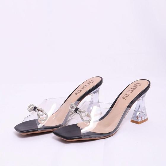 Salto Fino Scarpin Todo Transparente Scarpin Feminina Bico Fino