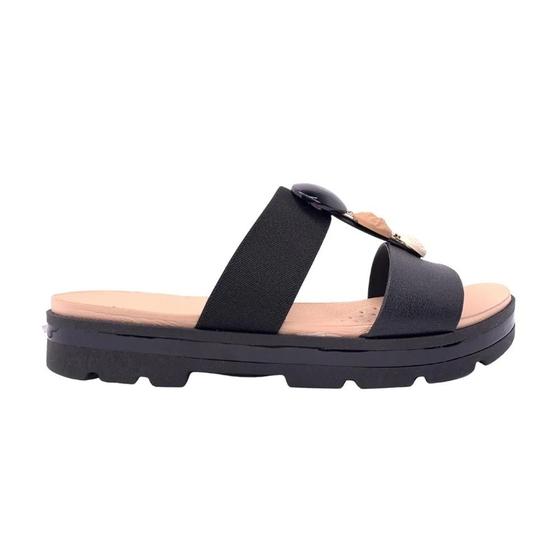 Imagem de Tamanco Flatform Feminino Conforto Tratorado Modare- Preto