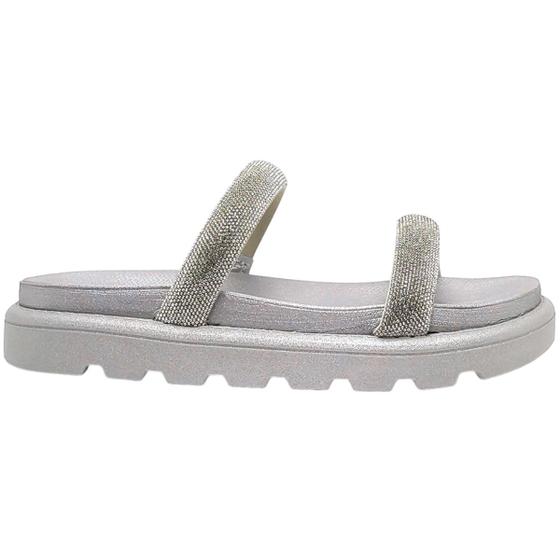 Imagem de Tamanco Papete Feminino Casual Dia a Dia FlatForm com Strass Vizzano 6459.310