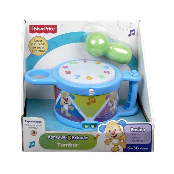 Imagem de Tambor Aprender E Brincar Com Som E Luz Fisher Price DTM56