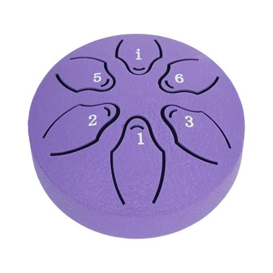 Imagem de Tambor De Língua De Aço Portátil 3 Polegadas 6 Notas Hand Pan Drum Para Yoga Meditação Percussão
