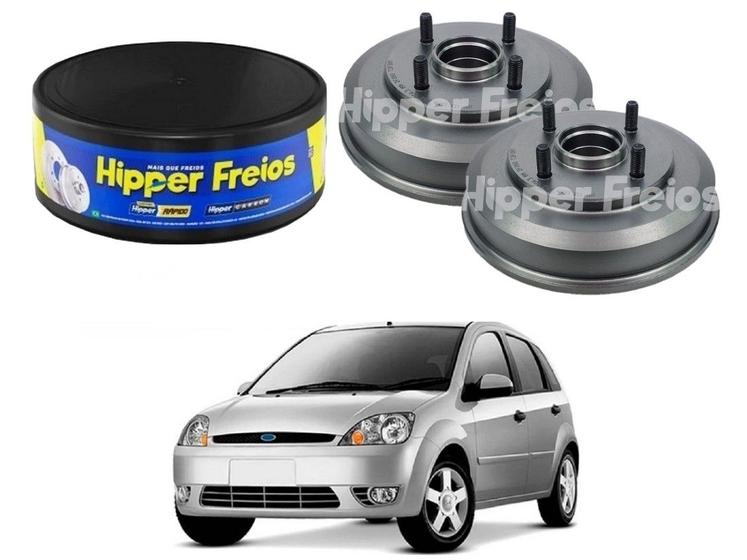 Imagem de Tambor freio traseiro hipper ford fiesta sedan 1.0 1.6 2003 a 2006