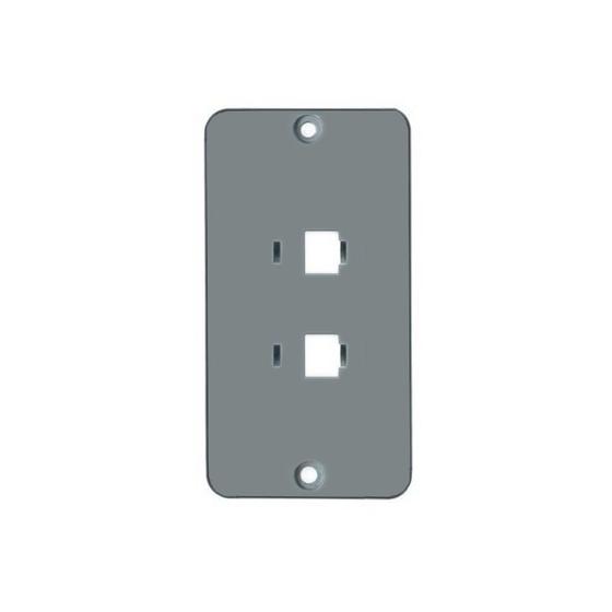 Imagem de Tampa 2 Módulos RJ Condulete Cinza 1/2'' 3/4'' Masster