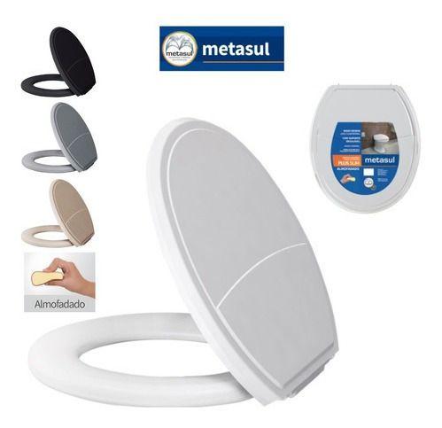 Tampa Assento Vaso Sanitário Almofadado Universal Macio Oval Menor preço em Tampa Assento Vaso Sanitário Almofadado Universal Macio Oval