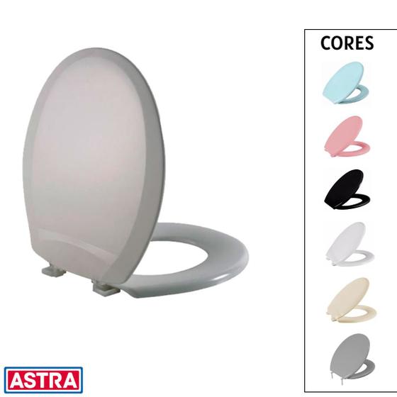 Tampa Assento Vaso Sanitário Oval Universal Todas as Cores Astra Menor preço em Tampa Assento Vaso Sanitário Oval Universal Todas as Cores Astra