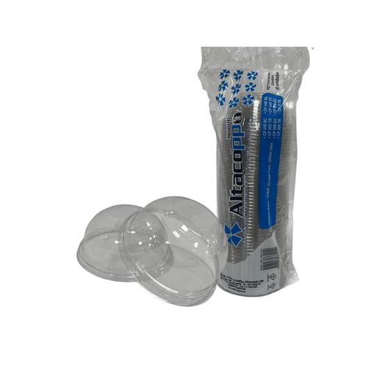 Imagem de Tampa bolha sem furo para potes de 400ml, 440ml, 500ml e 550ml Altacoppo com 50 unidades