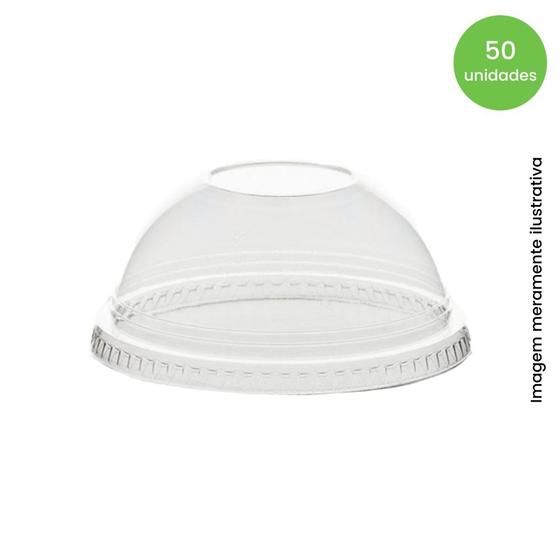 Imagem de Tampa bolha sem furo para potes de 400ml, 440ml, 500ml e 550ml  Altacoppo com 50 unidades