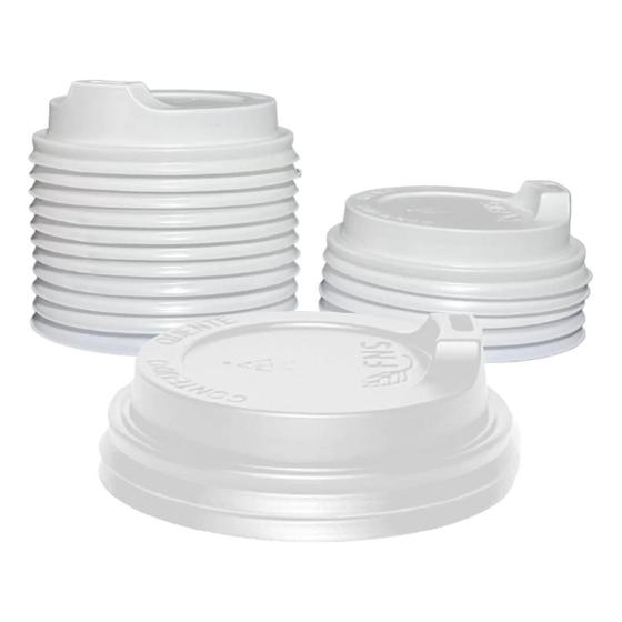 Imagem de Tampa Copo Papel Biodegradável 110Ml 62Mm Fns C/100 Unid