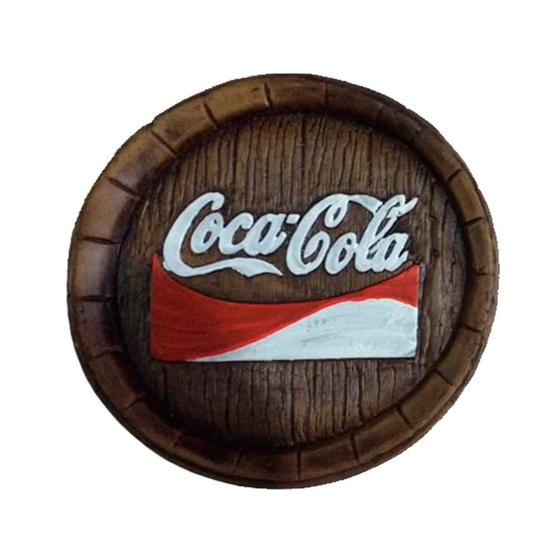 Imagem de Tampa de Barril Rústica Média em Alto Relevo Decor - Coca-Cola