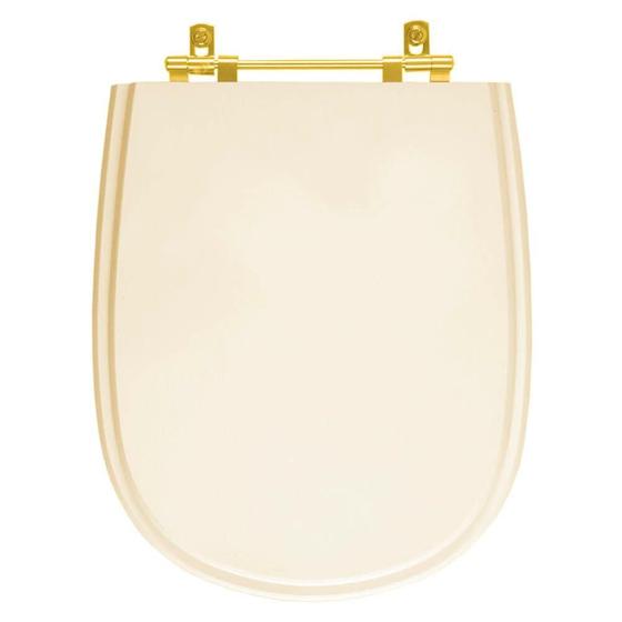 Imagem de Tampa de Vaso Paris Bone para bacia Ideal Standard Com Ferragem Dourada