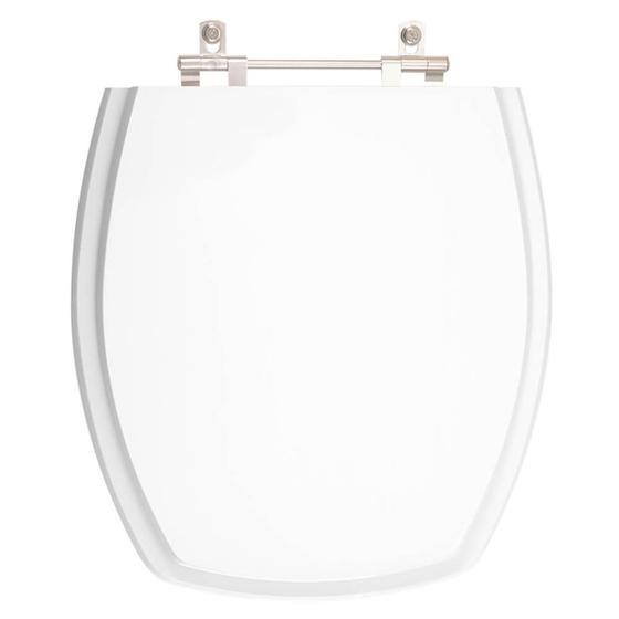 Tampa de Vaso Poliéster Hawaii Branco para bacia Mondialle - Pontto Lavabo Imagem de Tampa de Vaso Poliéster Hawaii Branco para bacia Mondialle