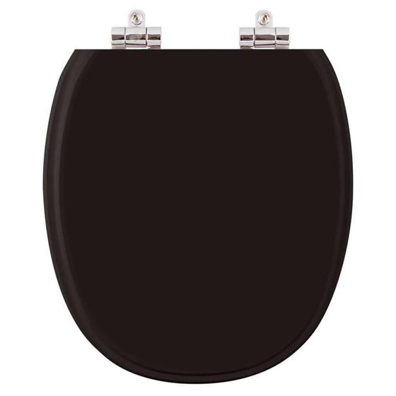 Imagem de Tampa de Vaso Sanitário com Amortecedor Ascot Premium Ebony Para Vaso Ideal Standart