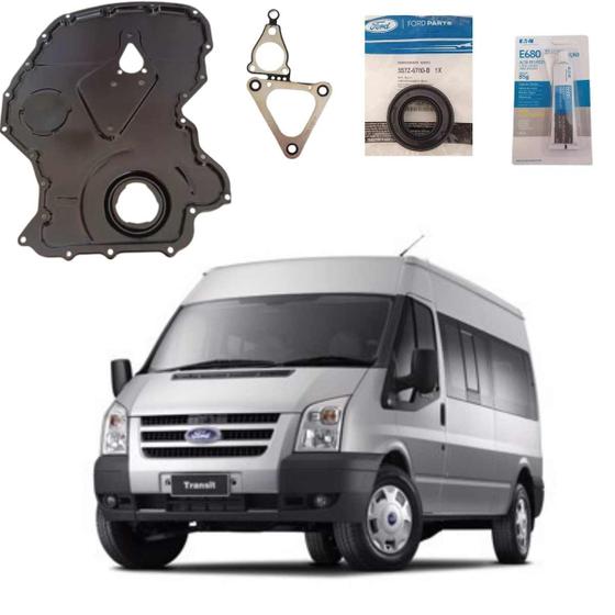 Imagem de Tampa Frontal Ford Transit 2008 a 2011 2.4 Kit com Retentor/Junta/ Cola - Importada - 3C1Q6019AB