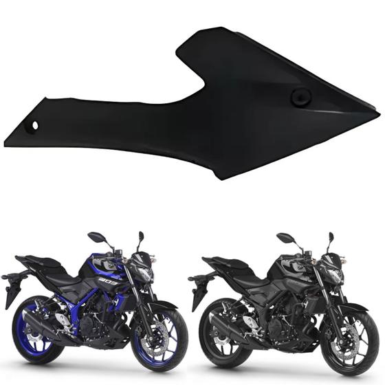 Imagem de Tampa Lateral Carenagem Direita Preto Fosco Yamaha Mt03 2017 2018 2019