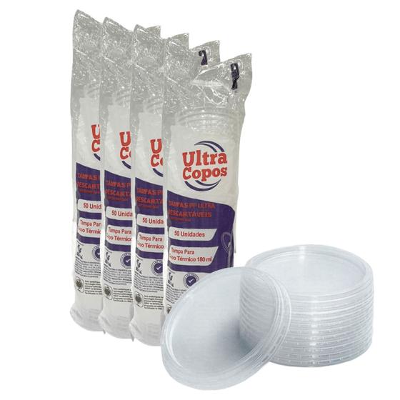 Imagem de Tampa p/ copo de isopor 180ml sem furo pp c/200 ultra