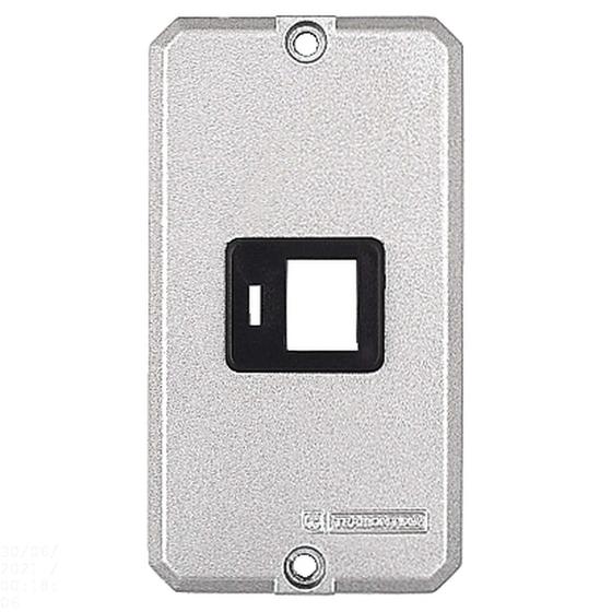 Imagem de Tampa para condulete 1/2" e 3/4" com 1  posto com suporte para RJ