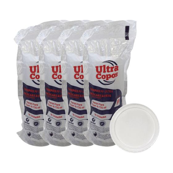Imagem de Tampa para copo 770ml transparente sem furo pp c/200 ultra