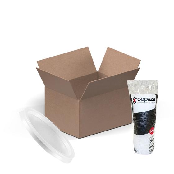 Imagem de Tampa Para Copo TP07 400ml 440ml 550ml Transp 50 un Kit 40