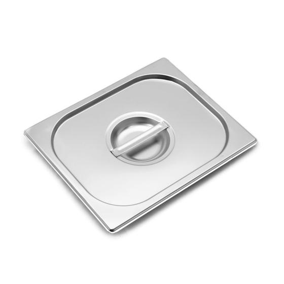 Imagem de Tampa para Cuba Gastronômica GN 1/2 Vaccarin - Aço Inox Modelo Europeu