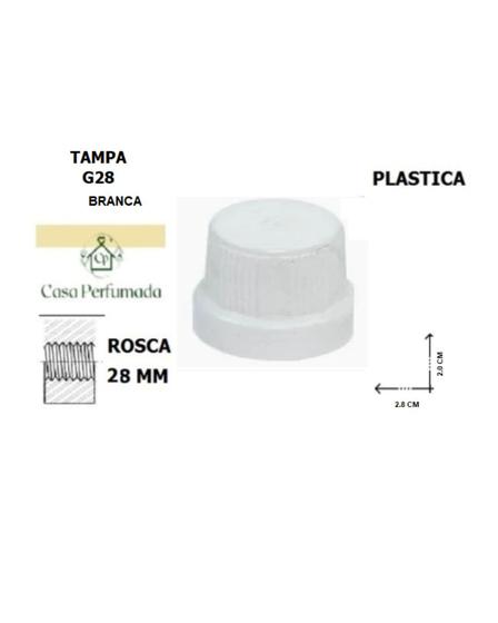 Imagem de Tampa Plástica Rosca Lacre G28/410 Branca