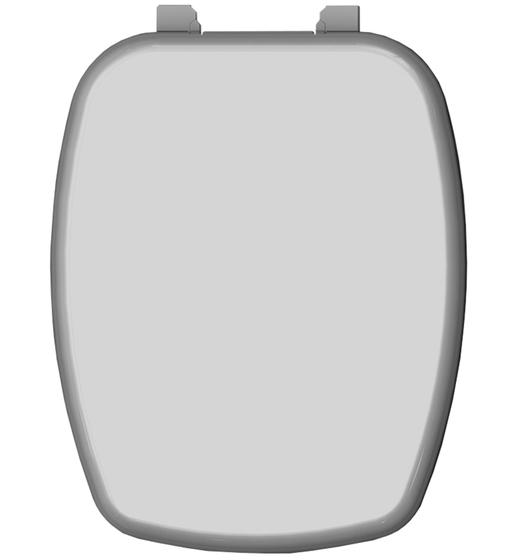 Imagem de Tampa Sanitária Para Banheiro Almofadado Prímula Cinza Claro Com Dimensão De 479,1 x 376,1 x 49,5mm