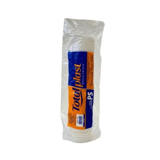 Imagem de Tampa Transparente para copos Térmicos 300ml com furo Totalplast com 100 unidades