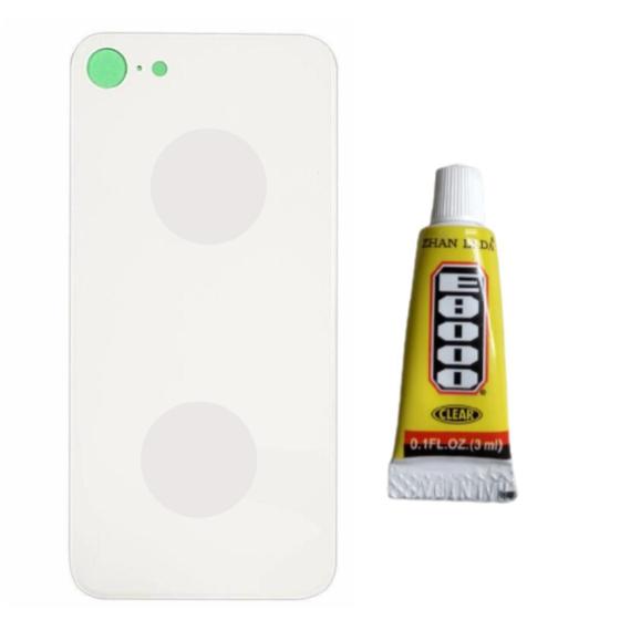 Imagem de Tampa Traseira De Vidro Para ip 8 Plus Branco  Cola 3Ml