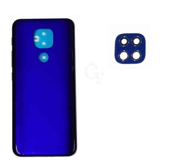 Imagem de Tampa Traseira Motorola Moto G9 Play Azul + Lente