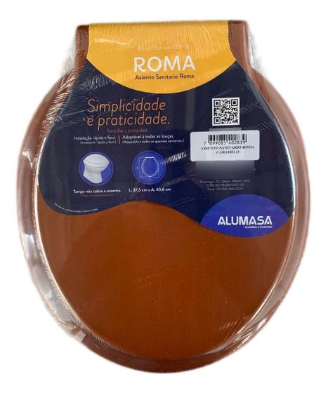 Imagem de Tampa Vaso Assento Sanitário Roma Alumasa Caramelo