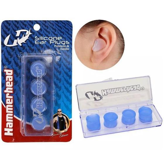 Imagem de Tampao Protetor de Ouvido Auricular 4 PC Silicone Hammerhead