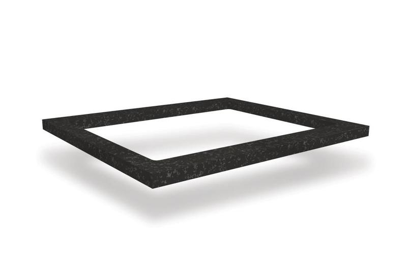 Imagem de Tampo De Balcão Para Cooktop Preto Brilho 60cm x 52cm