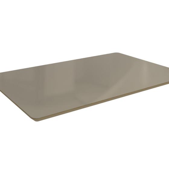 Imagem de Tampo de Mesa de Jantar Com Vidro 120x80 Nogueira/Bronze