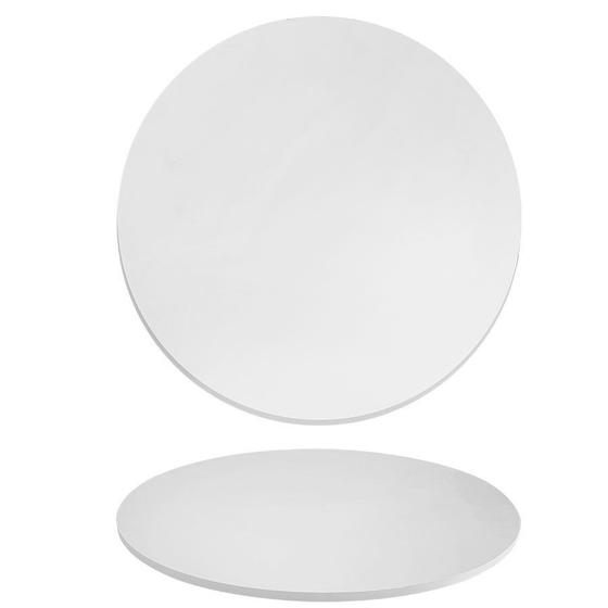 Imagem de Tampo De Mesa Mdf Branco Redondo 90cm X 15mm