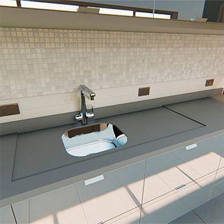 Tampo para Balcão de Cozinha 190cm x 60cm Quartzo Stone Italiano Cinza Escuro Fosco Menor preço em Tampo para Balcão de Cozinha 190cm x 60cm Quartzo Stone Italiano Cinza Escuro Fosco