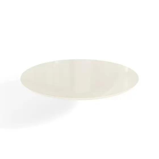 Imagem de Tampo redondo mesa jantar 105 cm c vidro off white de madeira - kappesberg